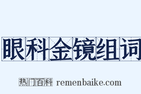 眼科金镜组词是什么意思的图片